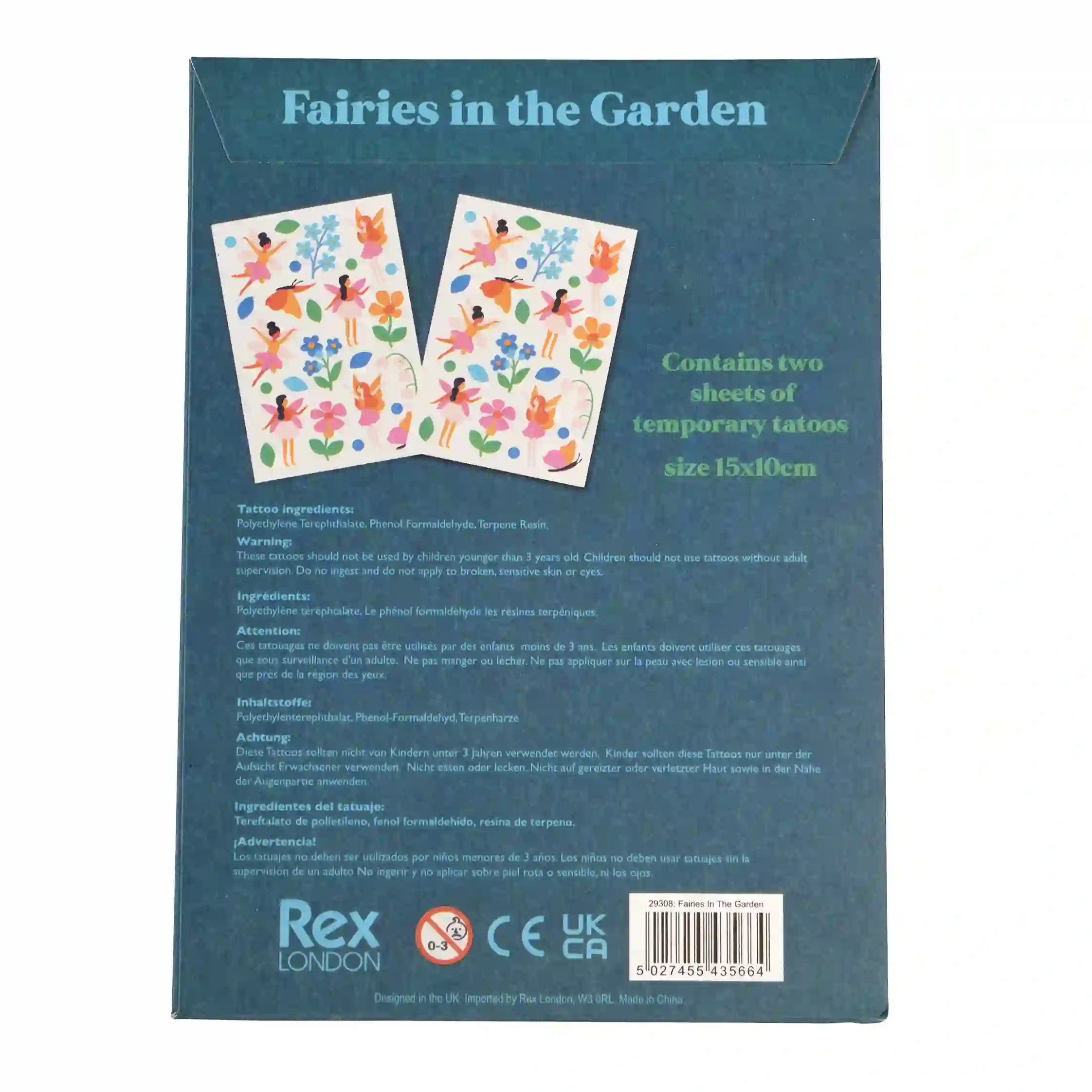 abwaschbare tattoos fairies in the garden
