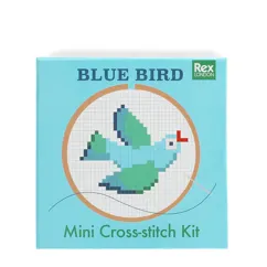 mini kit au point de croix - oiseau bleu mini kit au point de croix - oiseau bleu
