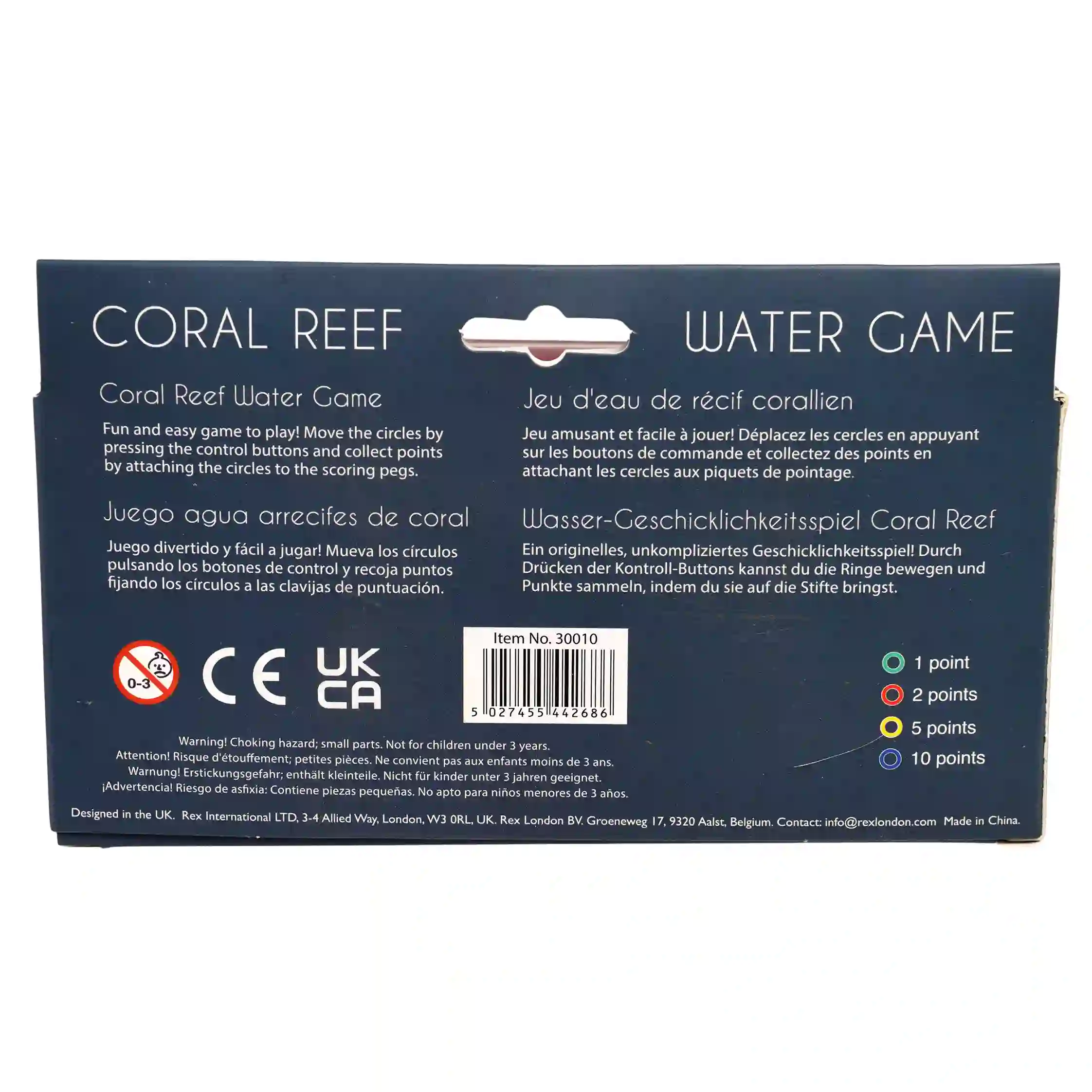 juego de agua de arrecife de coral