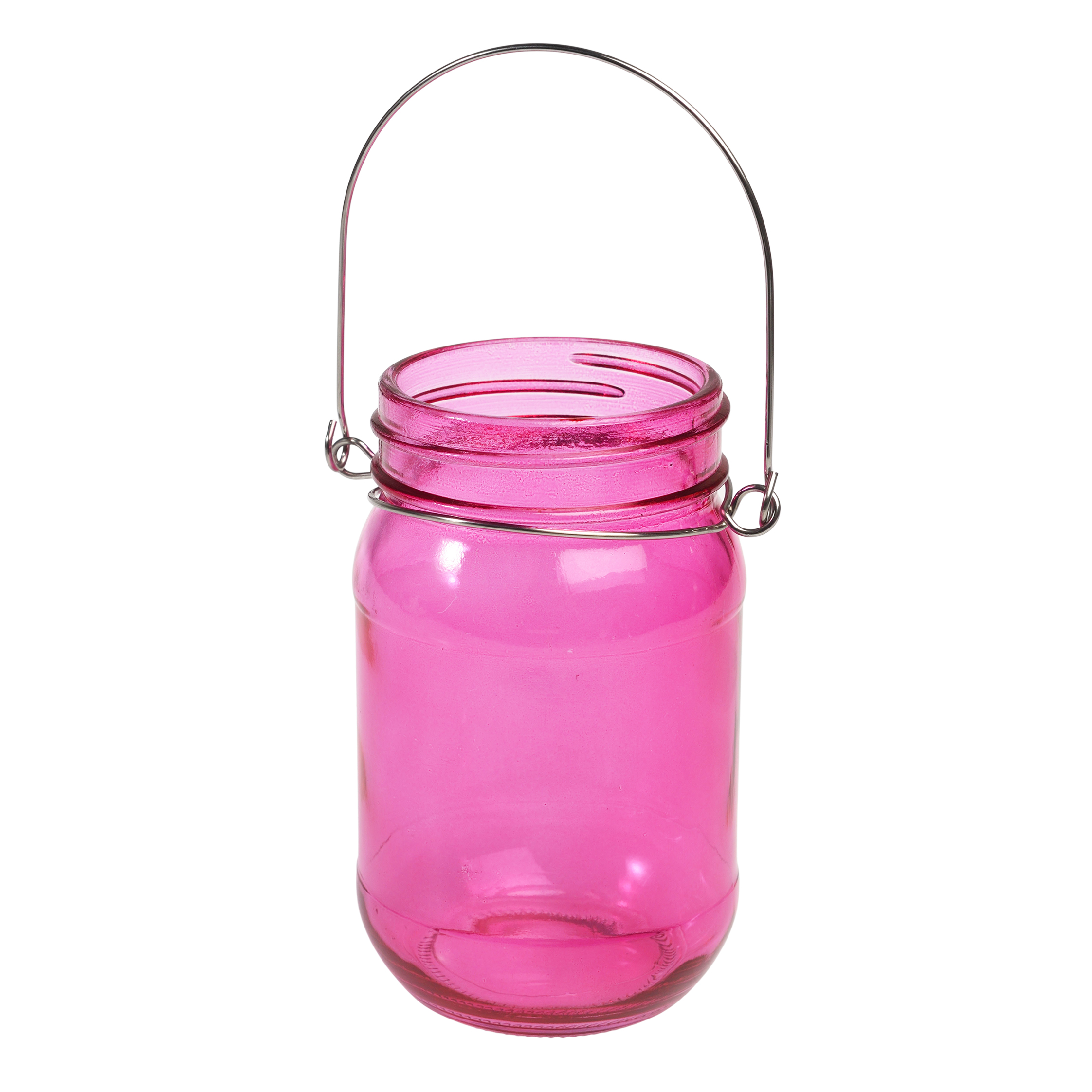 jam jar tealight holder - pink