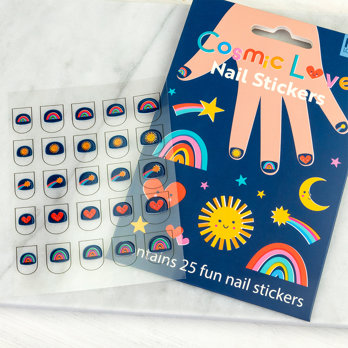 children's nail stickers - cosmic love