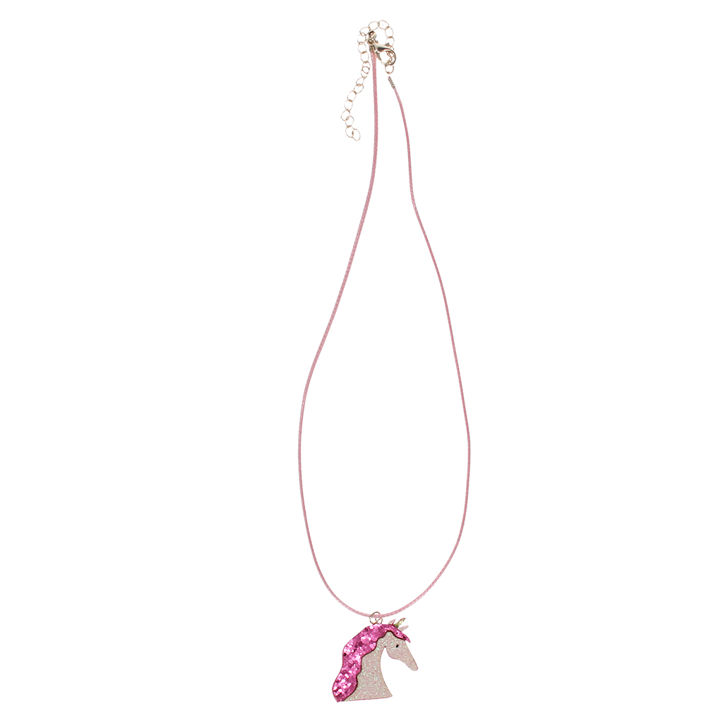 glitter necklace - unicorn