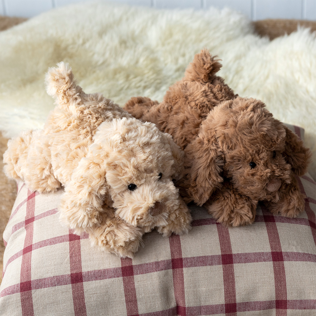 peluche douce - chien marron