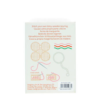 stitch your own wooden keyring - daisy