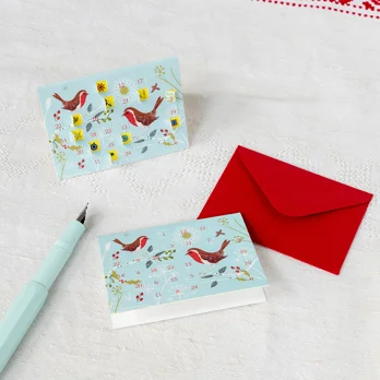 miniature advent calendar christmas card - winter walk miniature advent calendar christmas card - winter walk