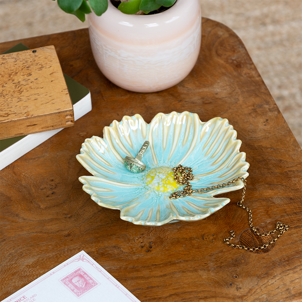 ceramic trinket dish - flower
