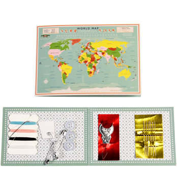 kit réparation de t-shirt world map