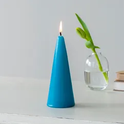 small cone candle - dark blue