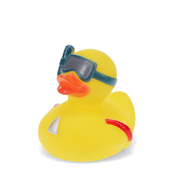 jouet de bain - canard avec tuba (jaune)