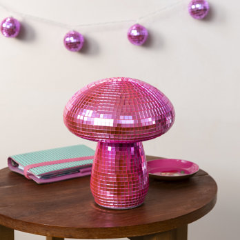 pilzförmige disco-tischlampe - pink