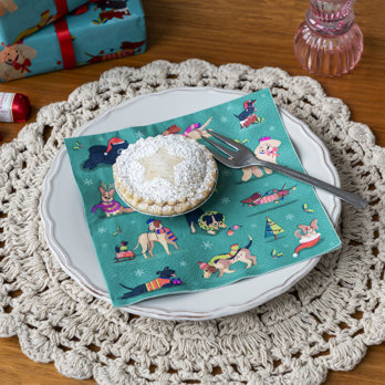 serviettes en papier (paquet de 20) - amis festifs