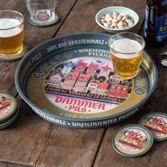 round metal serving tray - dammer pils