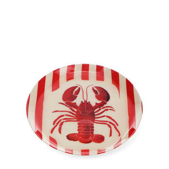 coupelle vide-poches ovale en métal - homard