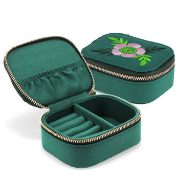 mini travel jewellery box - wild rose