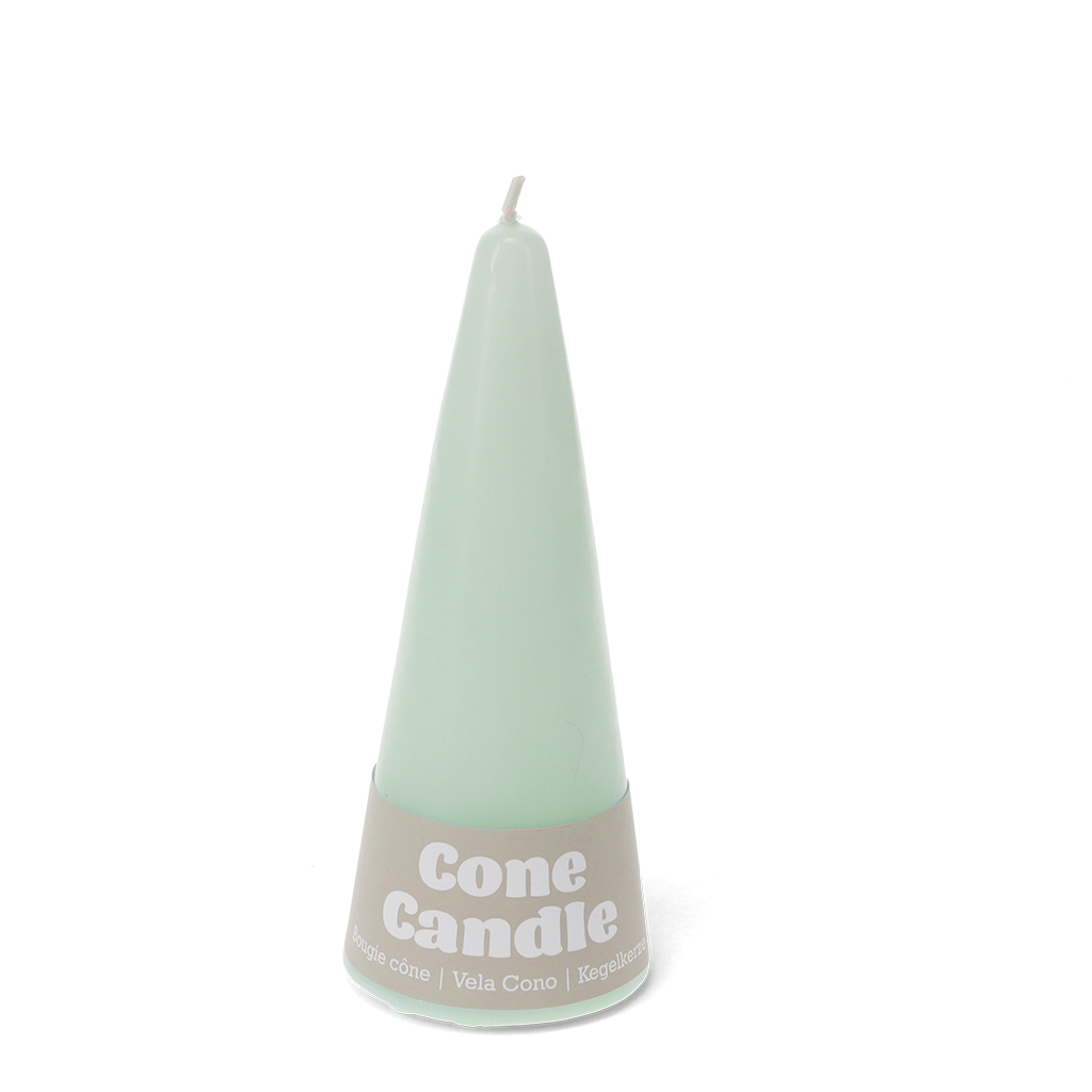 small cone candle - mint green