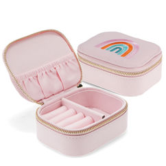 mini travel jewellery box - rainbow