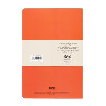 a5 notebooks (set of 2) - orange & blue a5 notebooks (set of 2) - orange & blue
