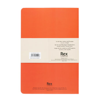 carnets a5 (lot de 2) - orange & bleu