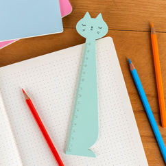 holzlinear - blaue katze