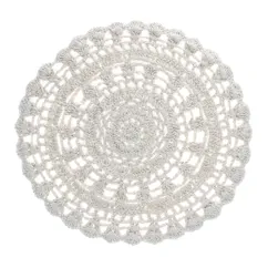 crochet placemat - ivory