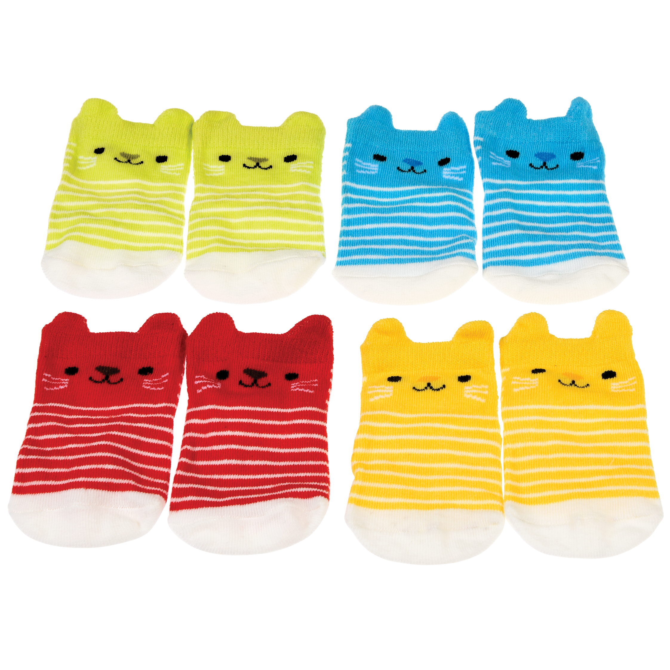 chaussettes bébé chat (4 paires)