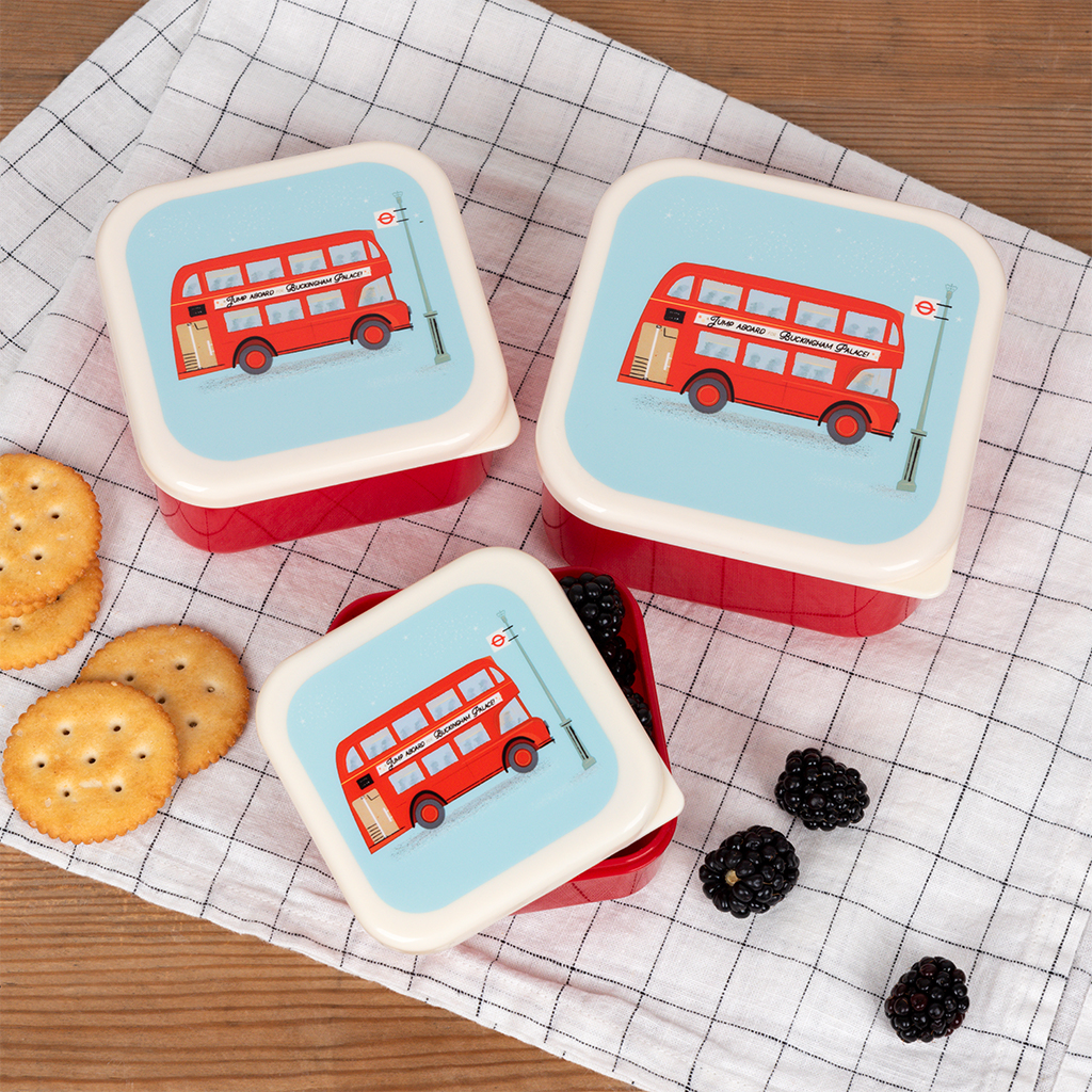 snackdosen (3-er set) - tfl routemaster bus