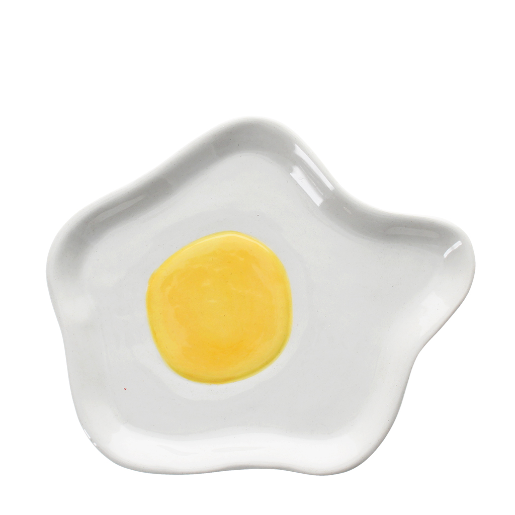 ceramic trinket dish - fried egg