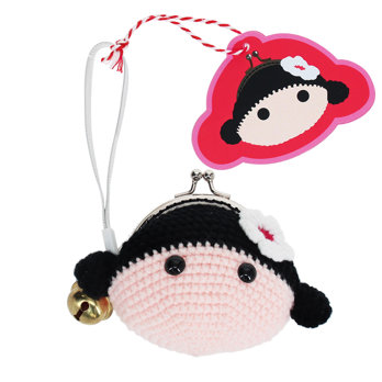 crochet purse with bell - girl
