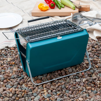 valise portable barbecue - bleu