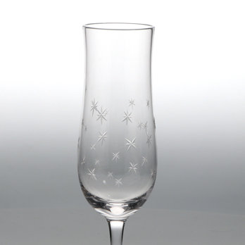 champagnergläser mit eingeschliffenen sternen 200ml (2-er set) - klar