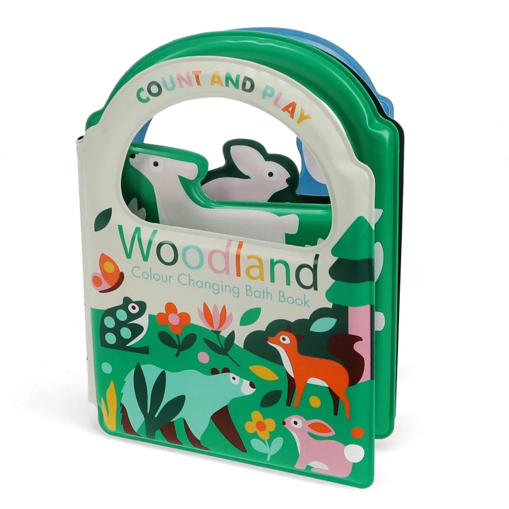 badewannenbuch mit farbwechsel - woodland