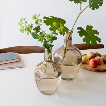 bottle vase (25cm) - amber