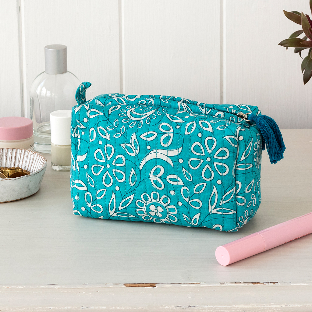 quilted makeup bag - radhika