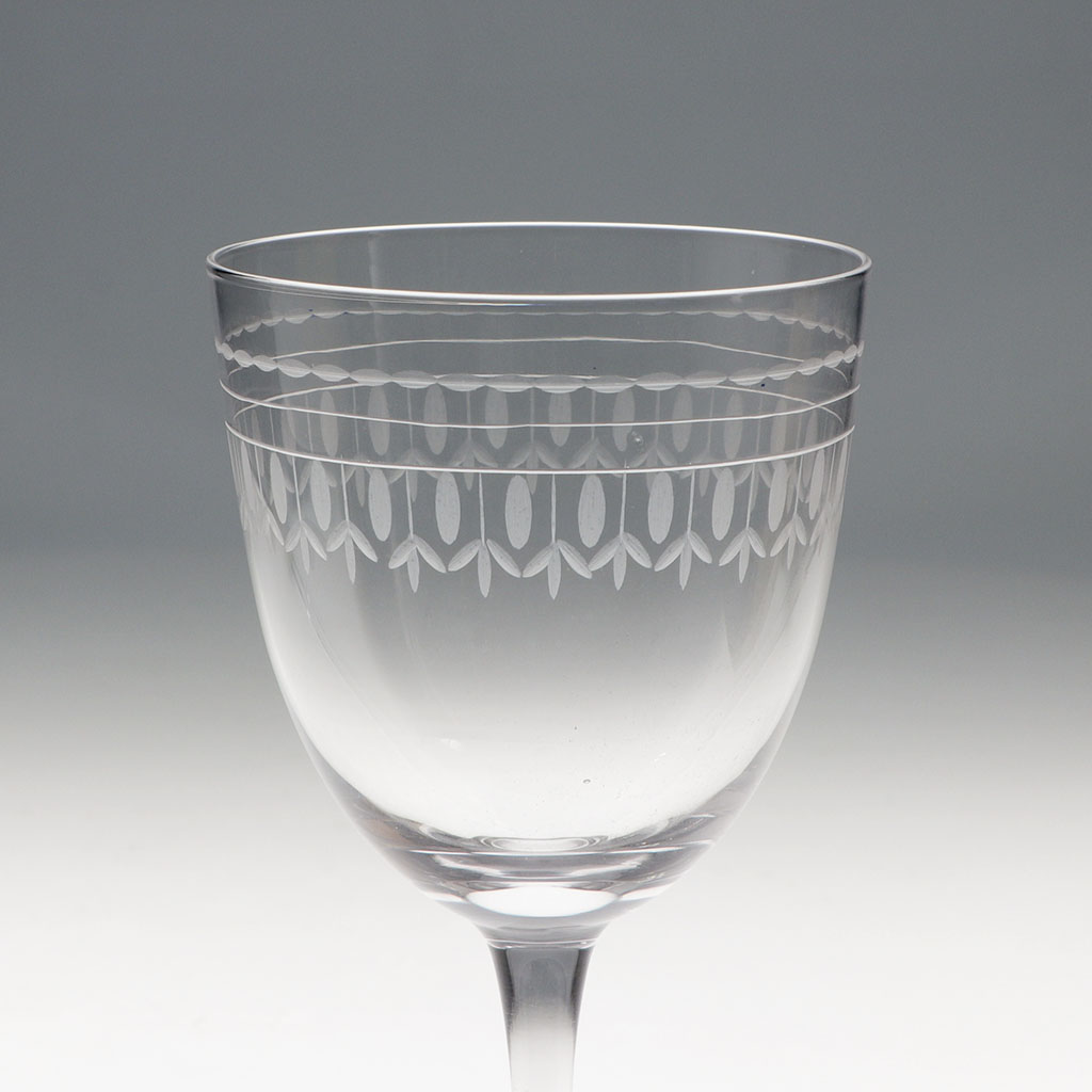 verres à vin vintage gravés 250ml (lot de 2) - transparent