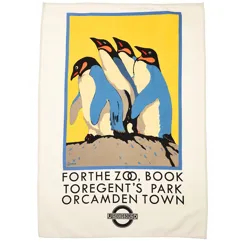 torchon en coton - affiche tfl vintage "for the zoo..."