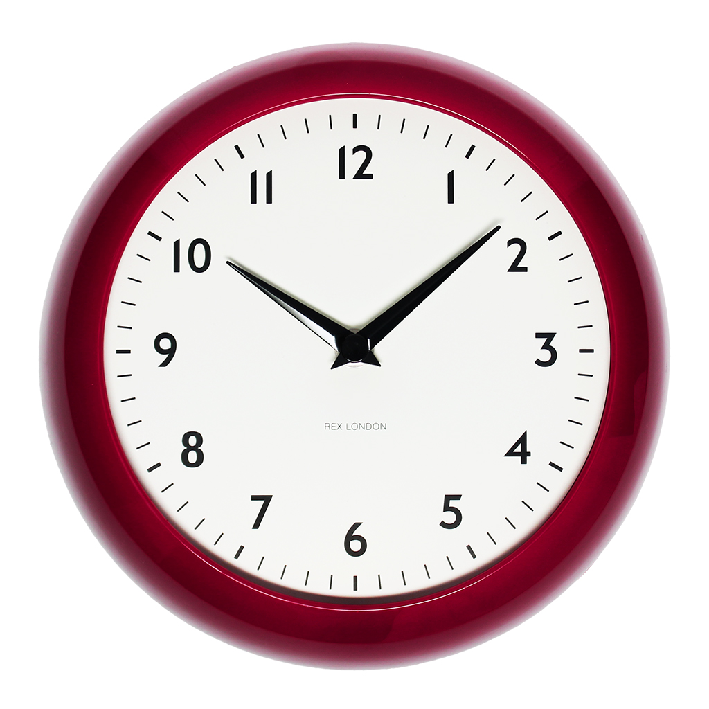 retro wall clock - red