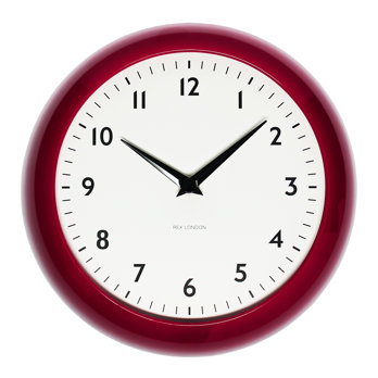 retro wall clock - red