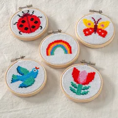 mini cross-stitch kit - rainbow