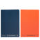 carnets a5 (lot de 2) - orange & bleu