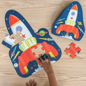 rocket jigsaw puzzle - space age rocket jigsaw puzzle - space age