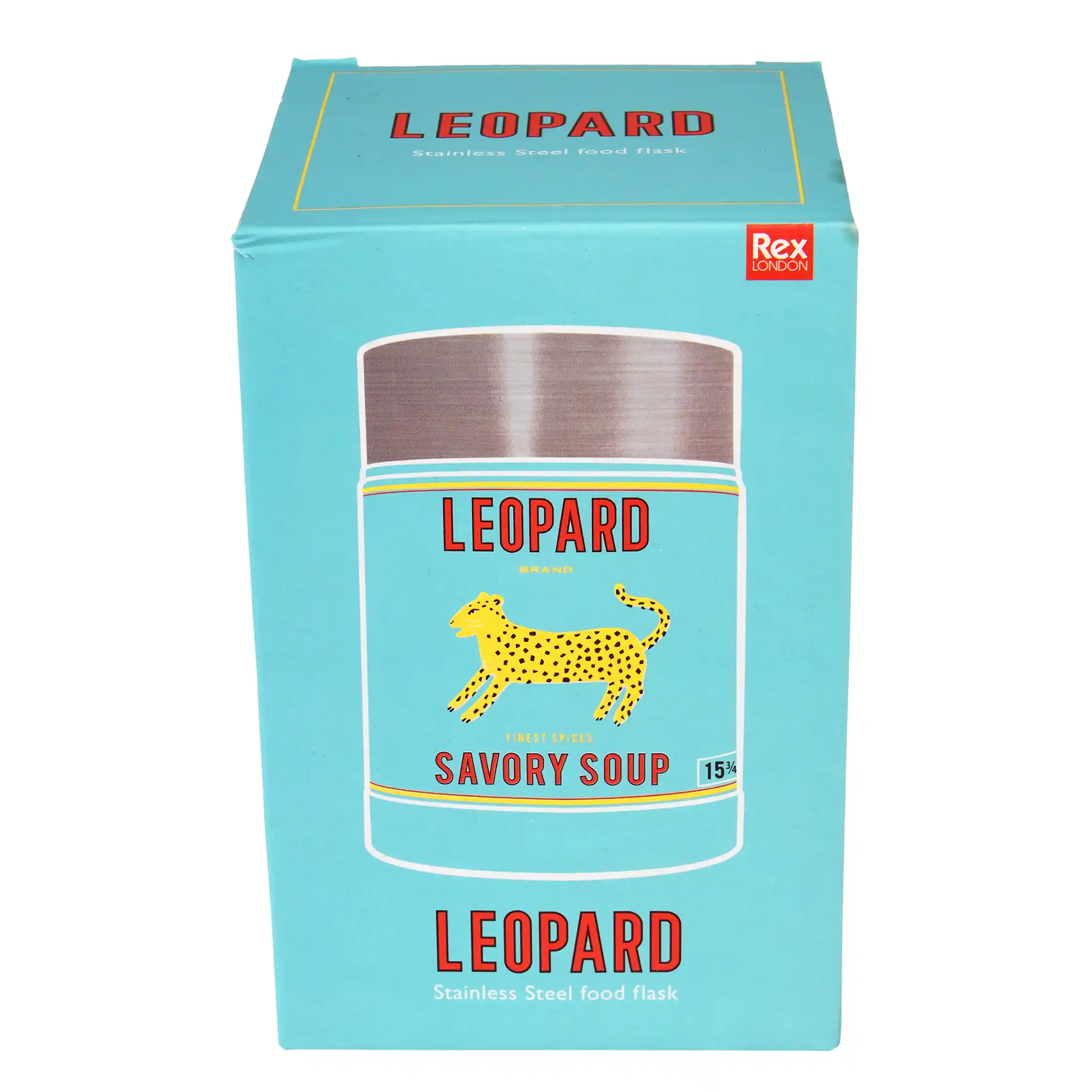 stainless steel food flask - leopard