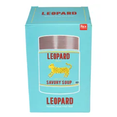 frasco de alimentos de acero inoxidable leopard