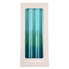 dip dye candles (set of 4) - blue 