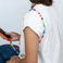 beaded phone chain - rainbow heart