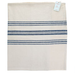 pure belgian linen tablecloth (120 x 180cm) - blue stripe