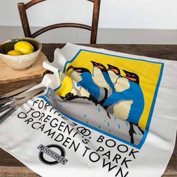 torchon en coton - affiche tfl vintage "for the zoo..."