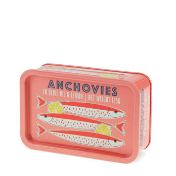 boîte de conservation miniature avec couvercle - anchovies