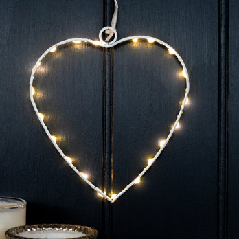 small metal heart led light (14cm)