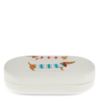 sunglasses case & cleaning cloth - sausage dog
