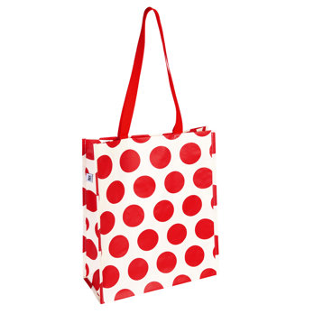 shopping bag - red on white spotlight